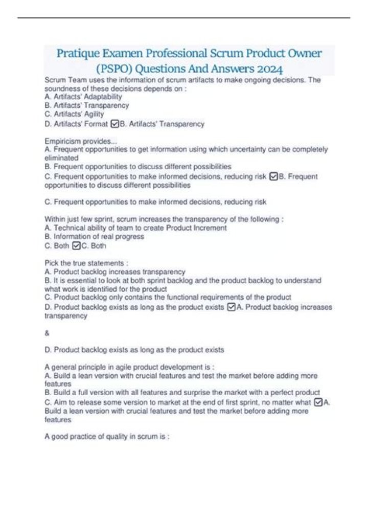 Professional Scrum Product Owner Exam Questions PDF: Master the Test