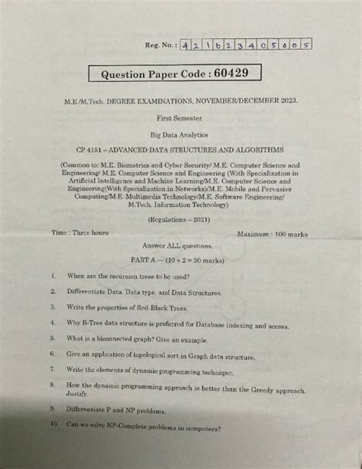 University Question Paper PDF for C Programming – Free Download