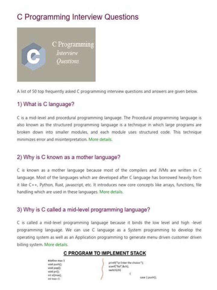 Top Programming Interview Questions PDF for Job Success