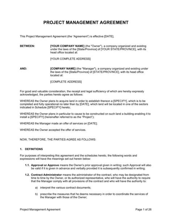 Project Management Agreement PDF: Essential Legal Framework