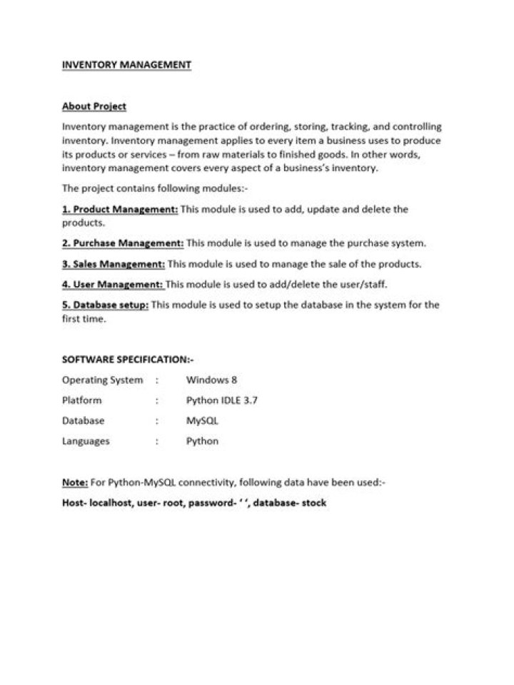 Inventory Management Project PDF: Optimize Stock Control & Efficiency