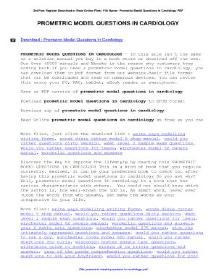 Prometric Cardiology Questions PDF – Expert Study Guide & Practice Exam