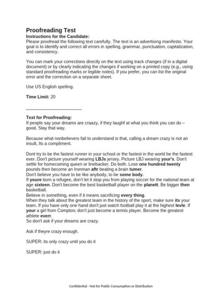 Free Proofreading Test PDF – Improve Your Writing Skills