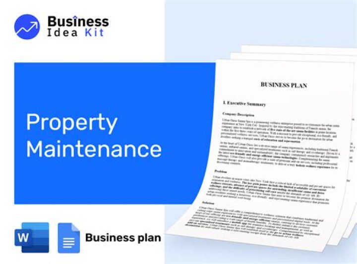 Free Property Maintenance Business Plan PDF for Profitable Operations