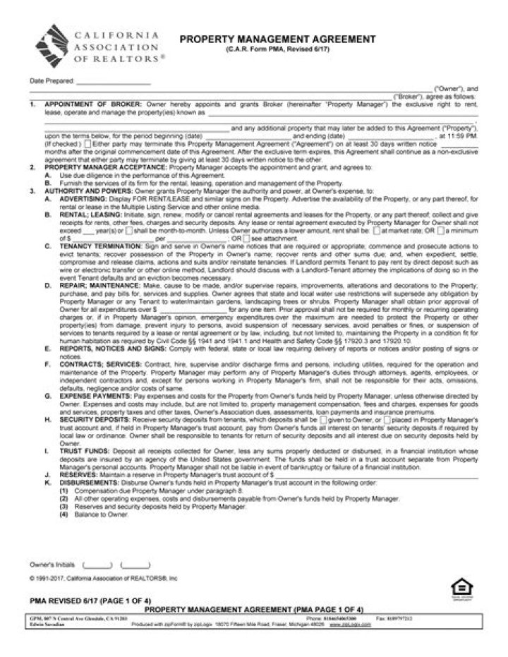 Property Management Agreement California PDF – All You Need to Know