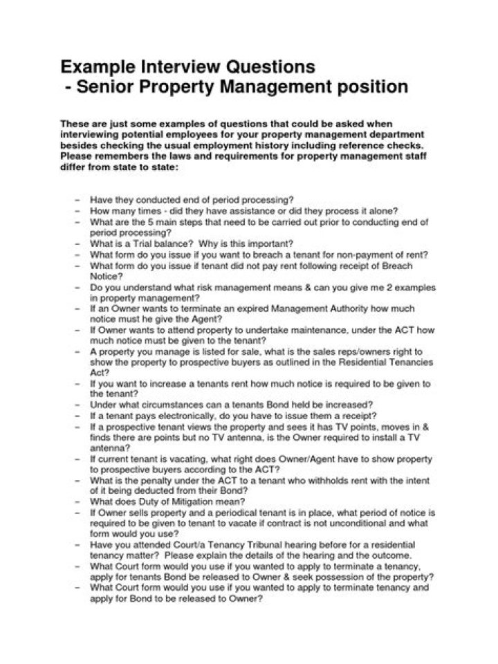 Essential Property Management Interview Questions PDF: Ace Your Next Job