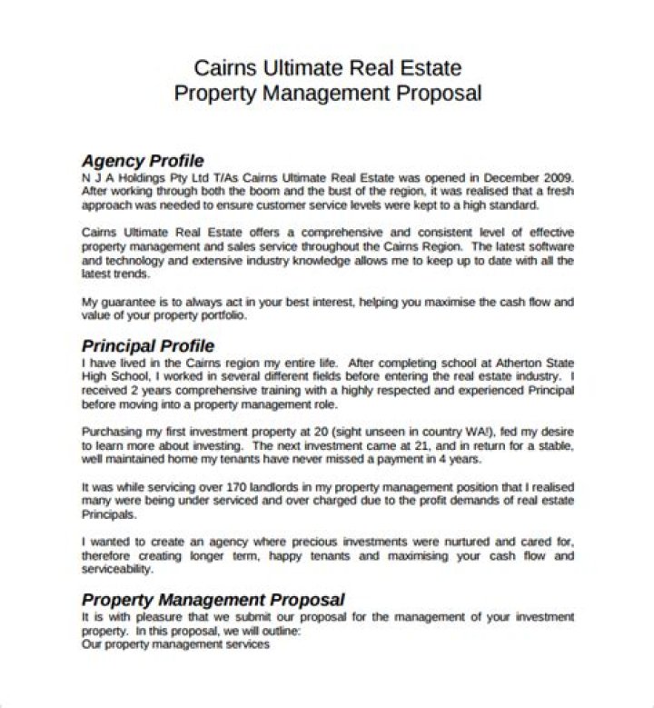 Download Free Property Management Proposal Sample PDF