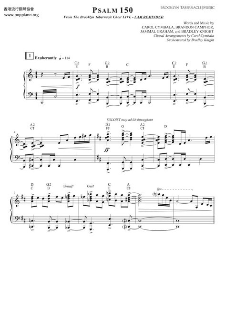 Psalm 150 Sheet Music PDF – Free Download for Worship & Singing