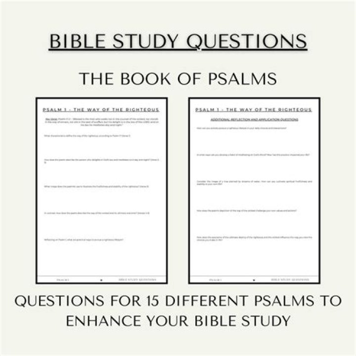 Free Psalms Study Questions PDF for Deep Spiritual Reflection