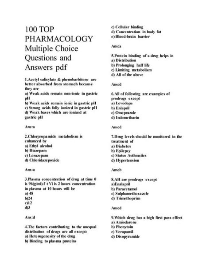 PSC Pharmacist Exam Questions and Answers PDF Download