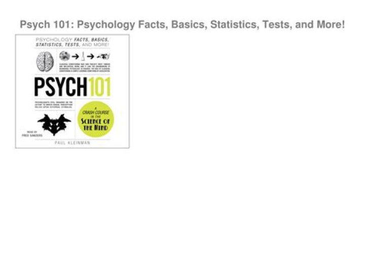 Psych 101 Psychology Facts, Basics, and Essential Stats & Tests – PDF Guide