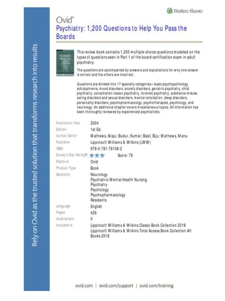 Psychiatry 1200 Questions to Pass Your Boards PDF – Master Psychiatry Easily