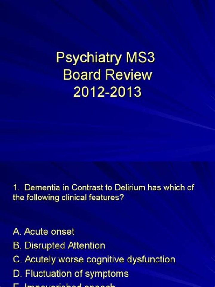 Psychiatry Board Review Questions PDF: Essential Practice Questions