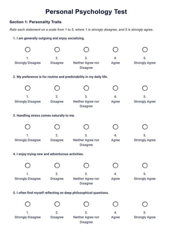 Psychology Test Questions PDF: Free Download & Practice Tests