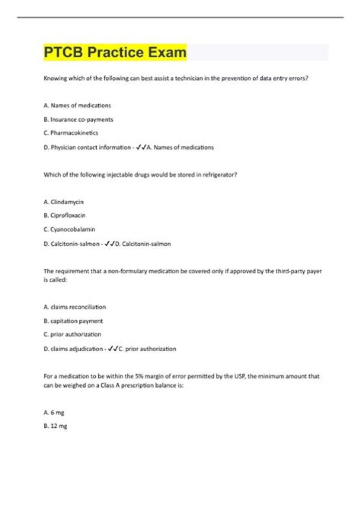 PTCB Exam Questions and Answers PDF – Official Practice Guide