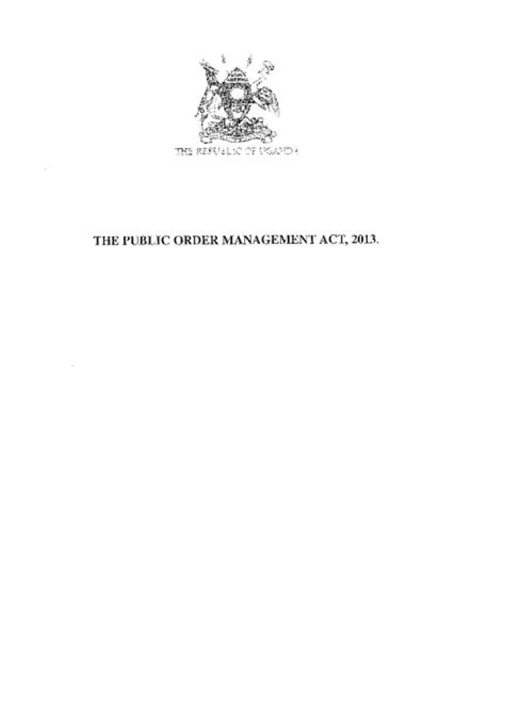 Public Order Management Act Uganda: Essential PDF Guide