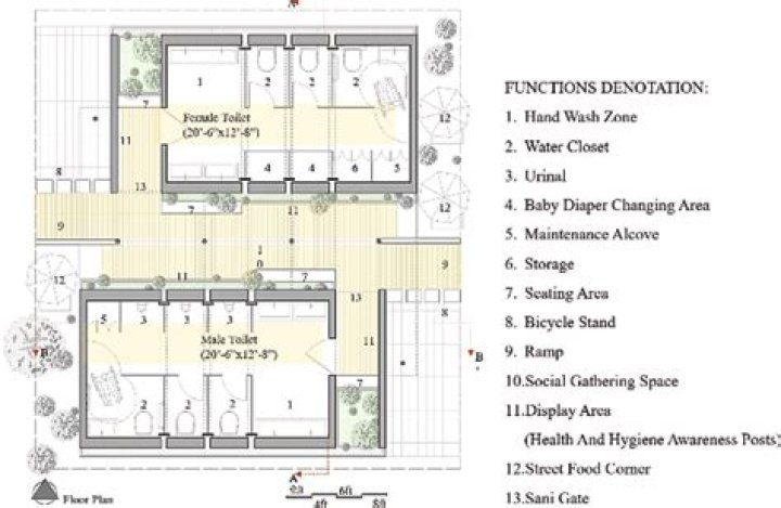 Public Toilet Design Plan PDF for Accessible, Sustainable Facilities