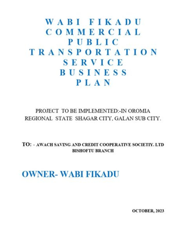 Public Transport Business Plan PDF: Step-by-Step Guide
