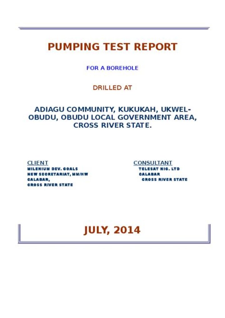Pumping Test Report PDF: Complete Analysis & Results