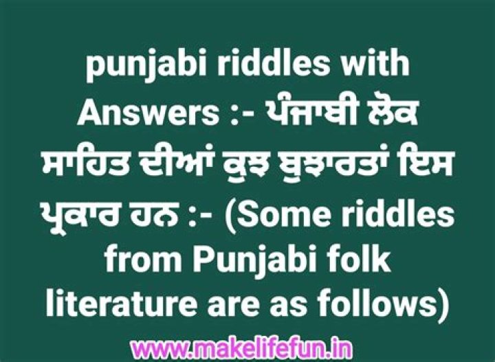 Punjabi Riddles with Answers PDF – Solve & Learn