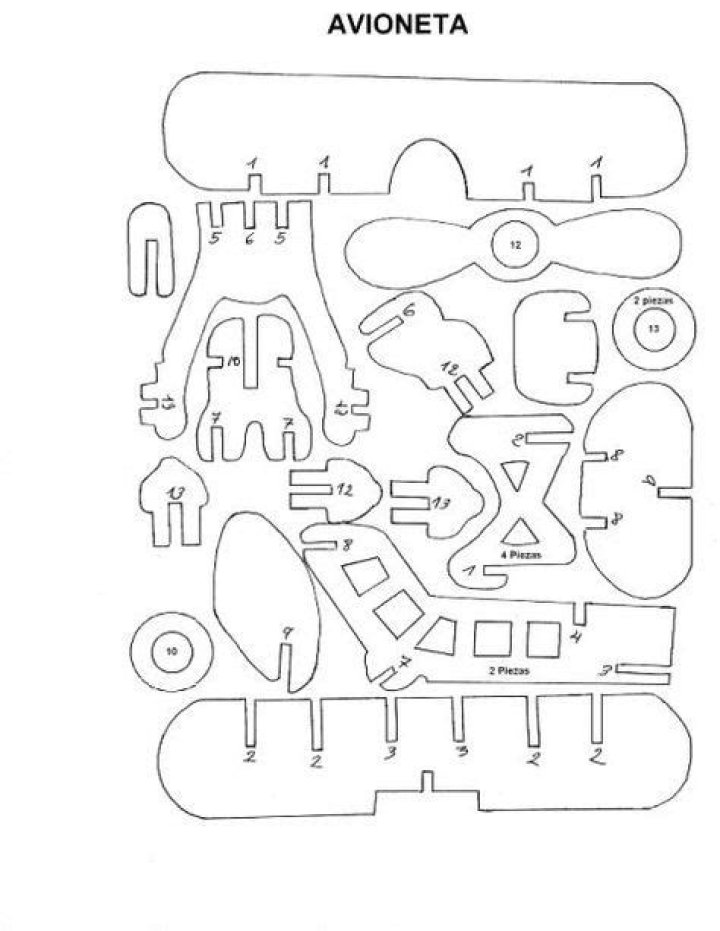 Puzzle 3D Madera: Gratis Planos PDF para Armar