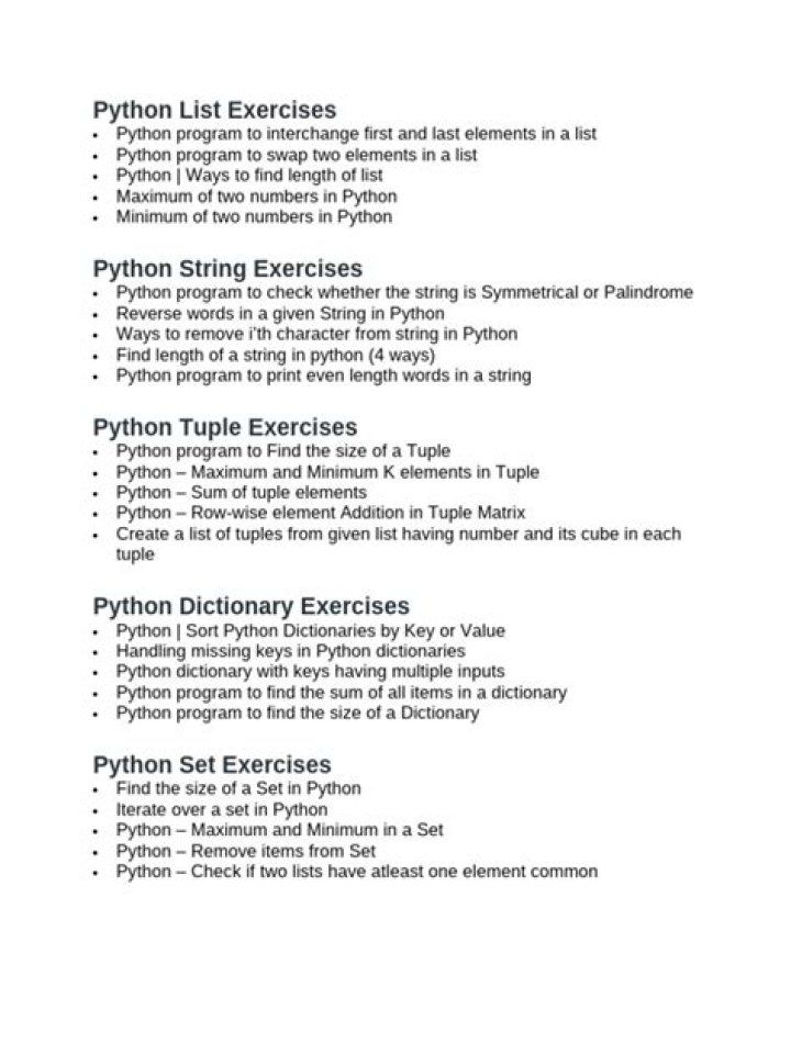 Python List Exercises with Solutions PDF: Practice & Learn Now