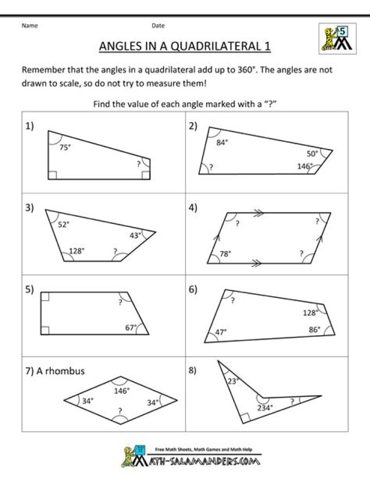 Quadrilateral Questions PDF: Master Geometry Concepts Easily
