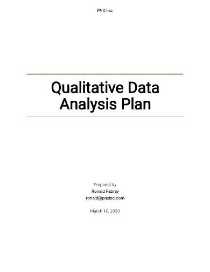 Qualitative Data Analysis Plan Example PDF: Step-by-Step Guide