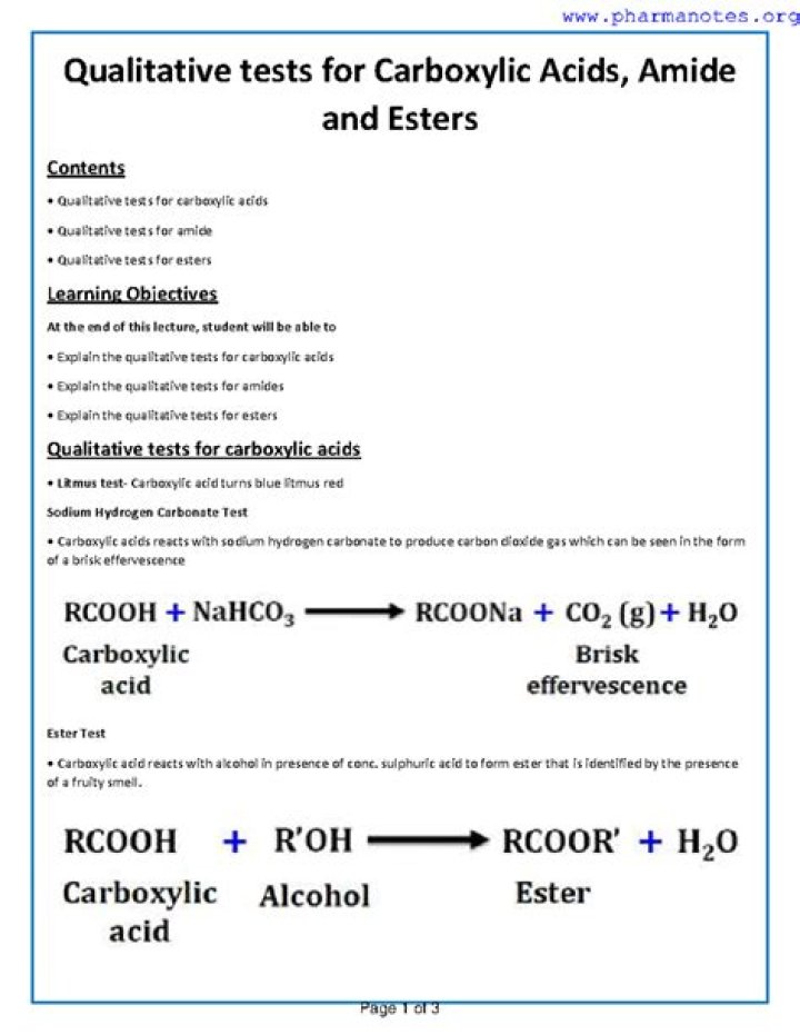 Qualitative Test for Carboxylic Acid PDF – Essential Laboratory Method