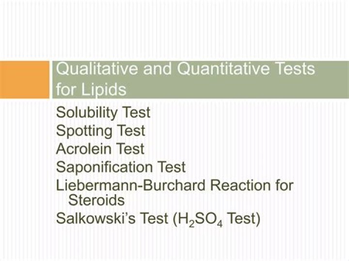 Qualitative Lipid Biochemistry Test: Detailed PDF Guide