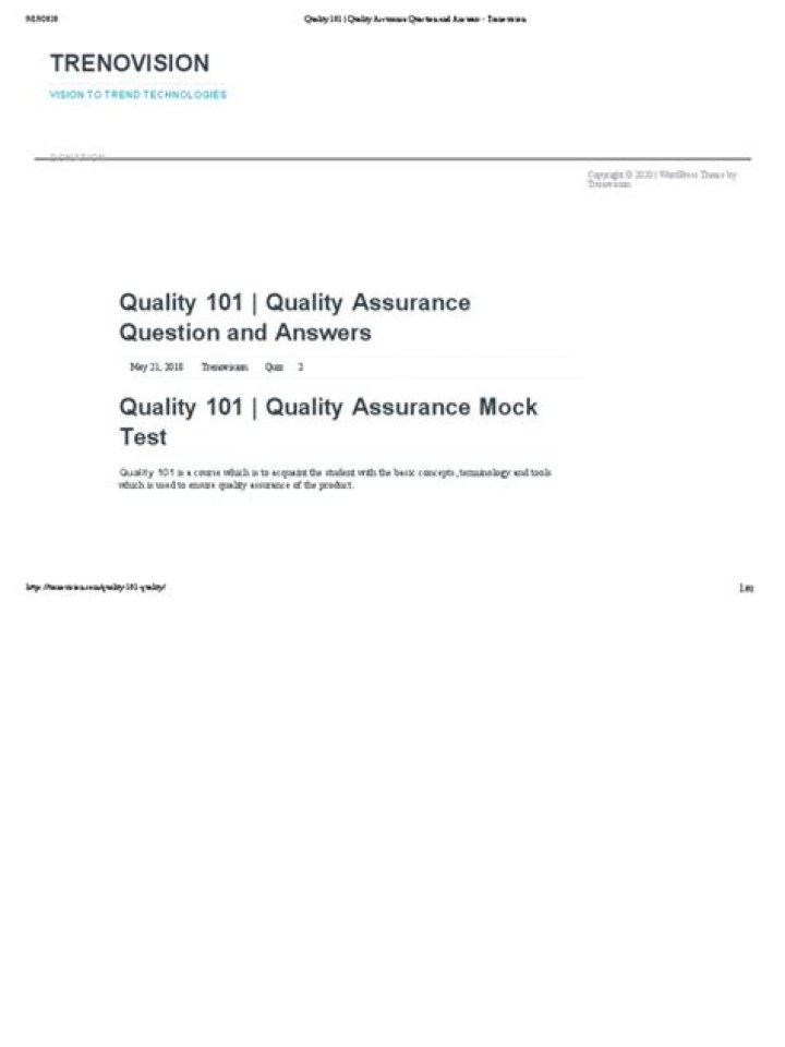 Quality Assurance Questions and Answers PDF – Essential Testing Guide