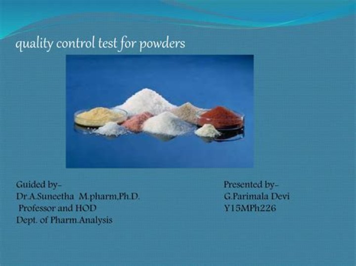 Quality Control Test for Powders PDF – Essential Guide