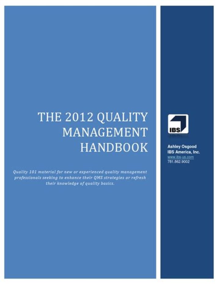 Quality Management Handbook PDF: Essential Guide for Effective Process Control
