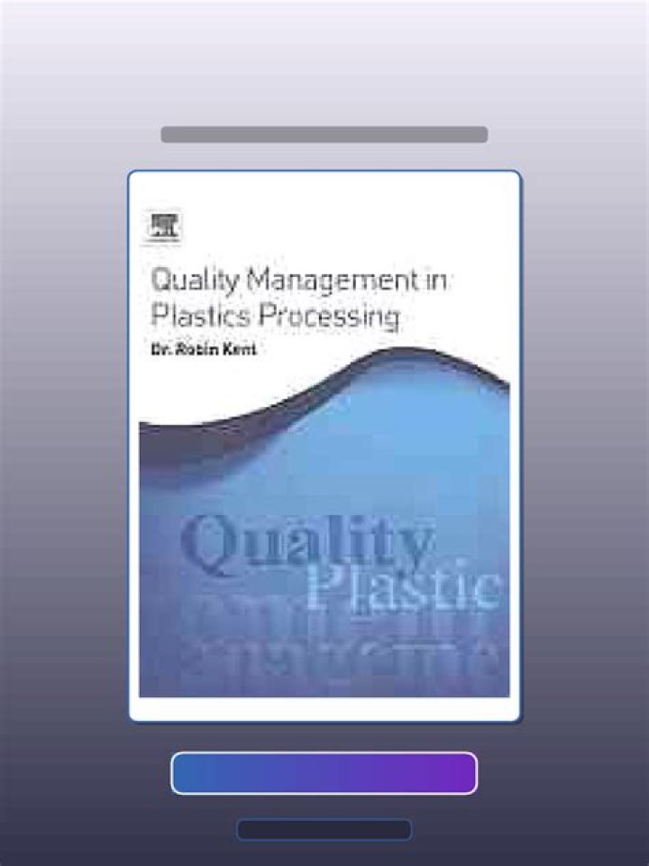 Master Quality Management in Plastics Processing PDFs