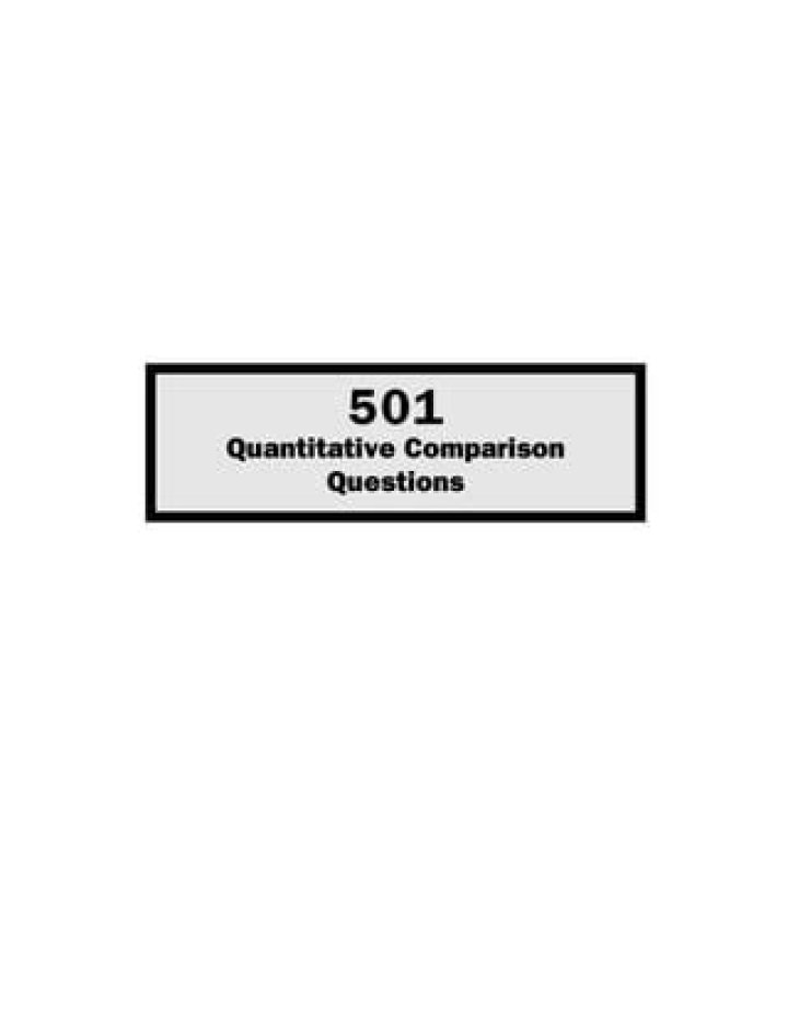 Quantitative Comparison Questions PDF: Master Data Analysis Skills