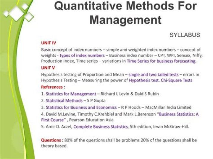 Master Quantitative Methods for Management MBA: Essential PDF Guide