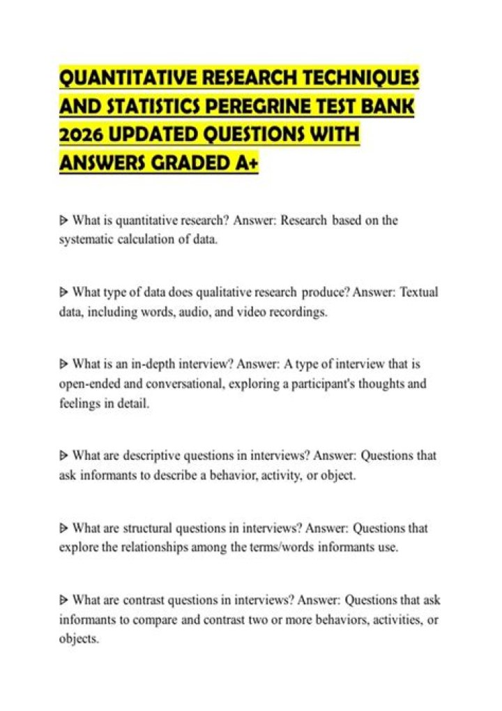 Quantitative Techniques Questions & Answers PDF for Exam Prep