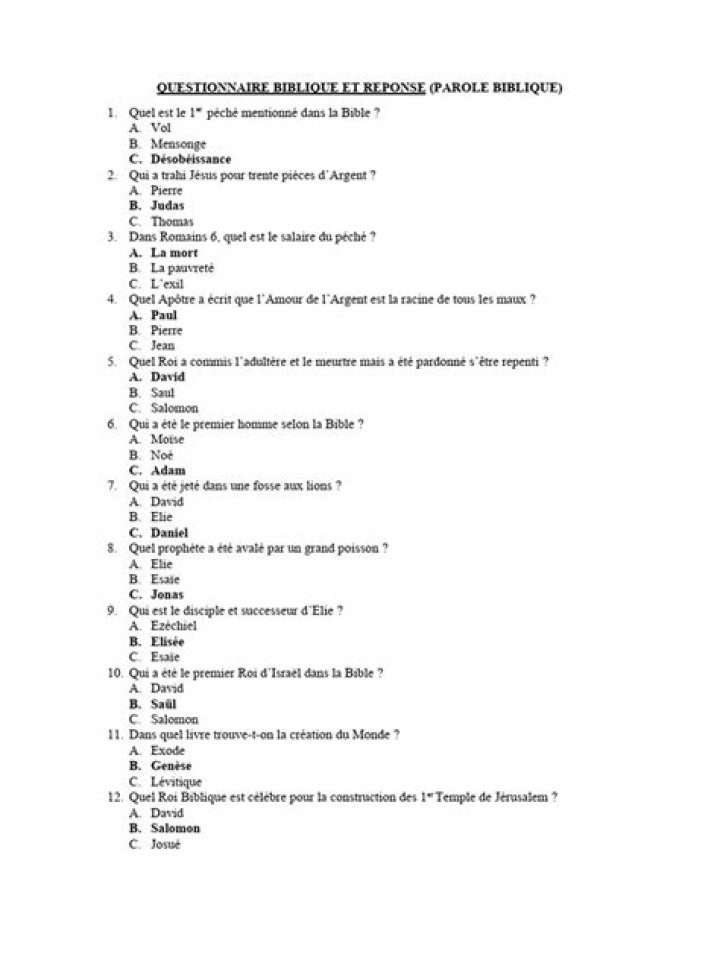 Réponse PDF à Votre Question Biblique