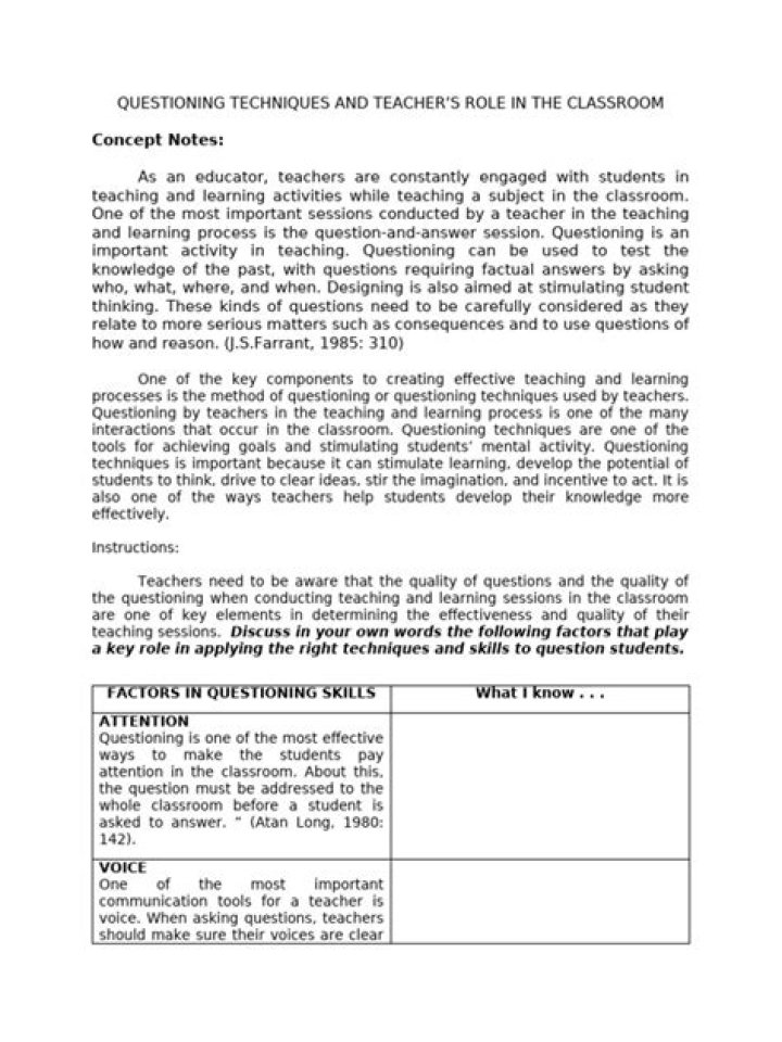 Master Questioning Techniques for Teachers: A PDF Guide