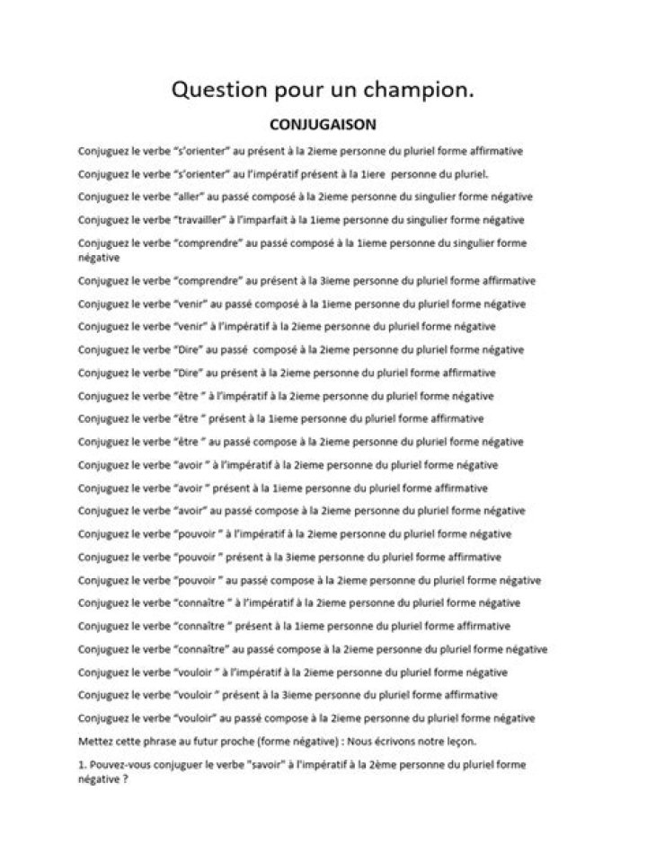 Questionnaire Question pour un Champion PDF : Obtenez Vos Résultats Instantanément