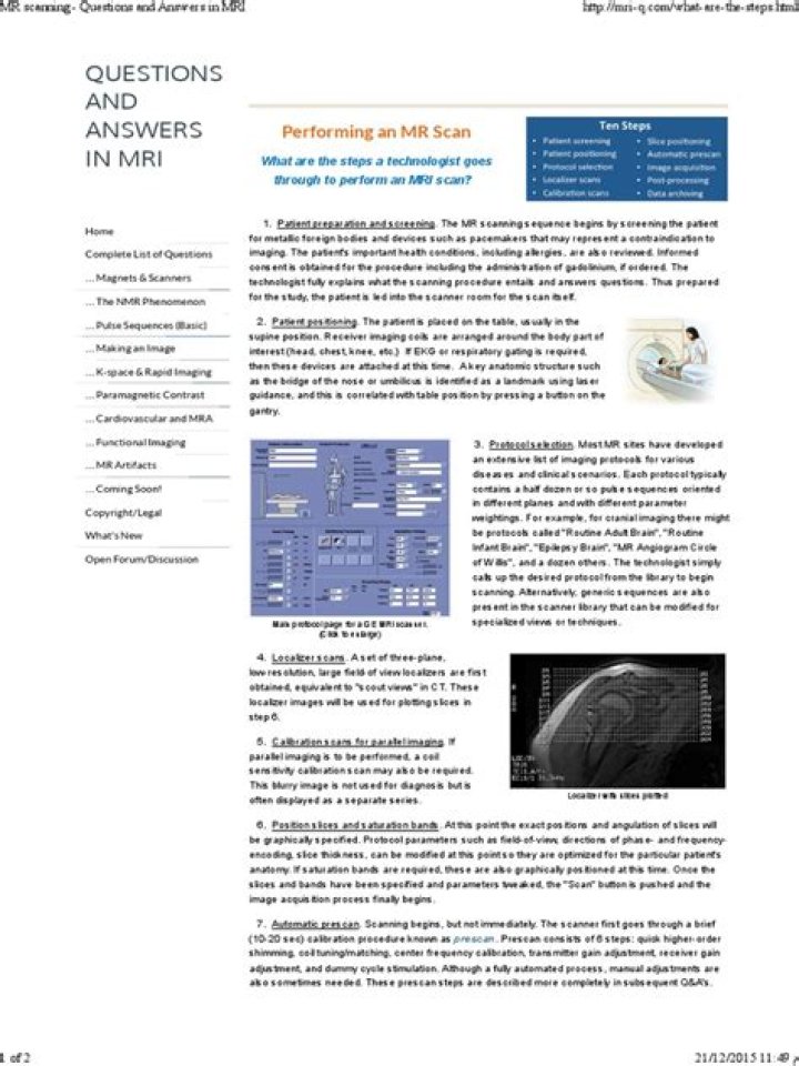 Comprehensive Questions and Answers in MRI PDF Format