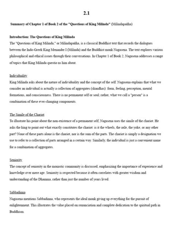The Questions of King Milinda: PDF Full Text & Analysis