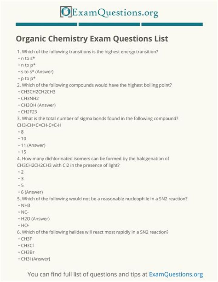 Free Organic Chemistry PDF Questions & Answers Guide