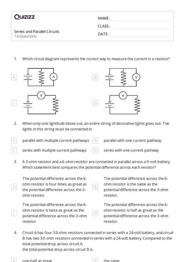 Resistor Series and Parallel Questions PDF: Study Guide & FAQs