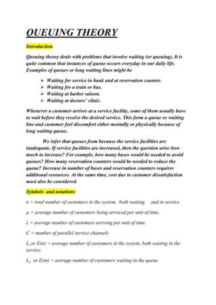 Queuing Theory Questions & Answers PDF: Expert Study Guide