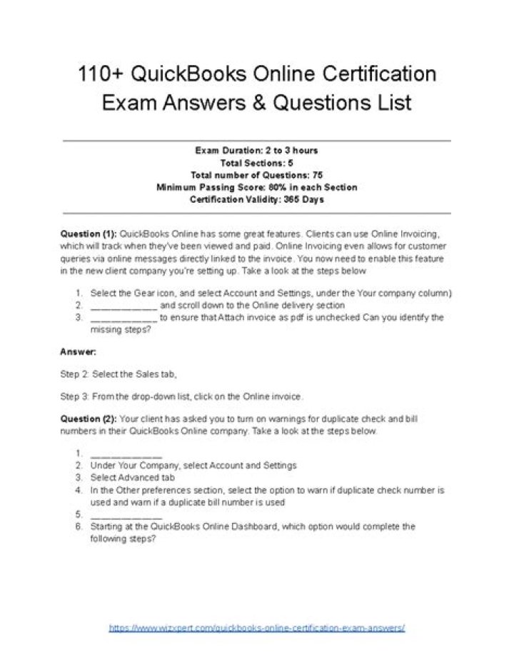 QuickBooks ProAdvisor Certification Exam Questions & Answers PDF – Ready to Pass