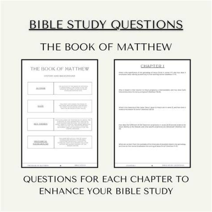 Quiz Questions from the Book of Matthew PDF – Practice & Study Guide
