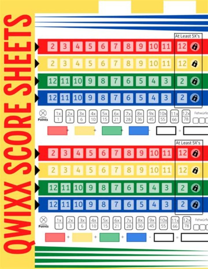 QWIXX Score Sheet PDF – Download Professional Template