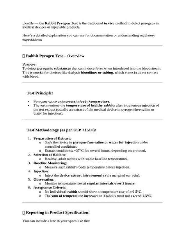 Rabbit Pyrogen Test PDF: Essential Safety Testing Guide
