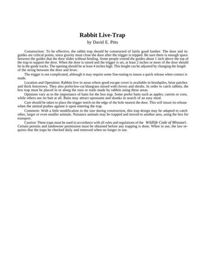 Rabbit Trap Plans PDF: Escape Smart Traps & Secure Your Security